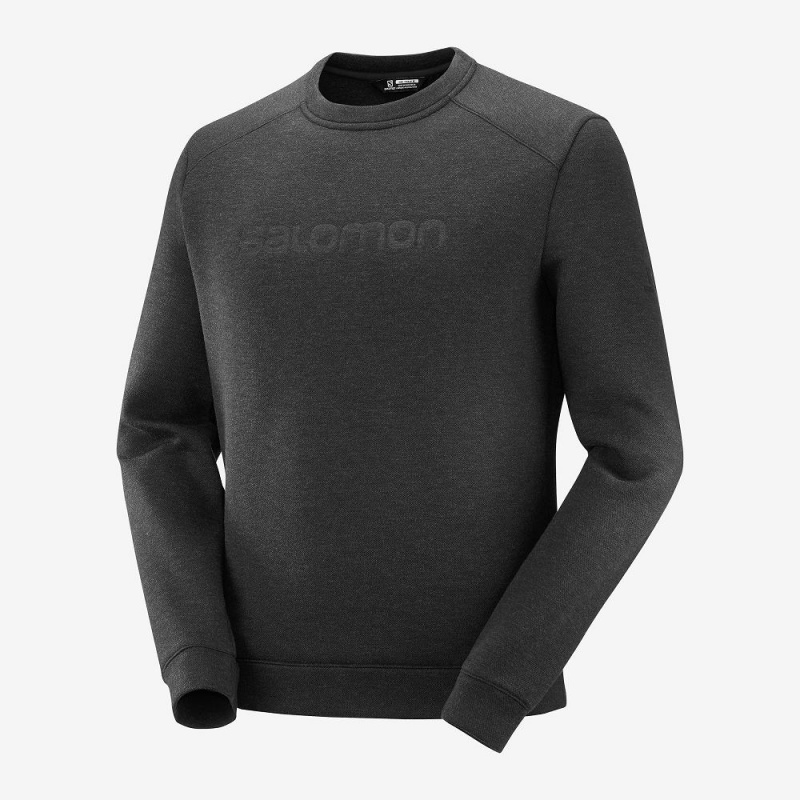 Salomon Essential Warm Pullover Herren Schwarz | 23591-LZXV