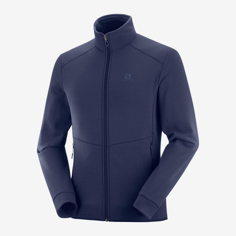 Salomon Essential Warm Skijacken Herren Navy | 60548-ZOYC