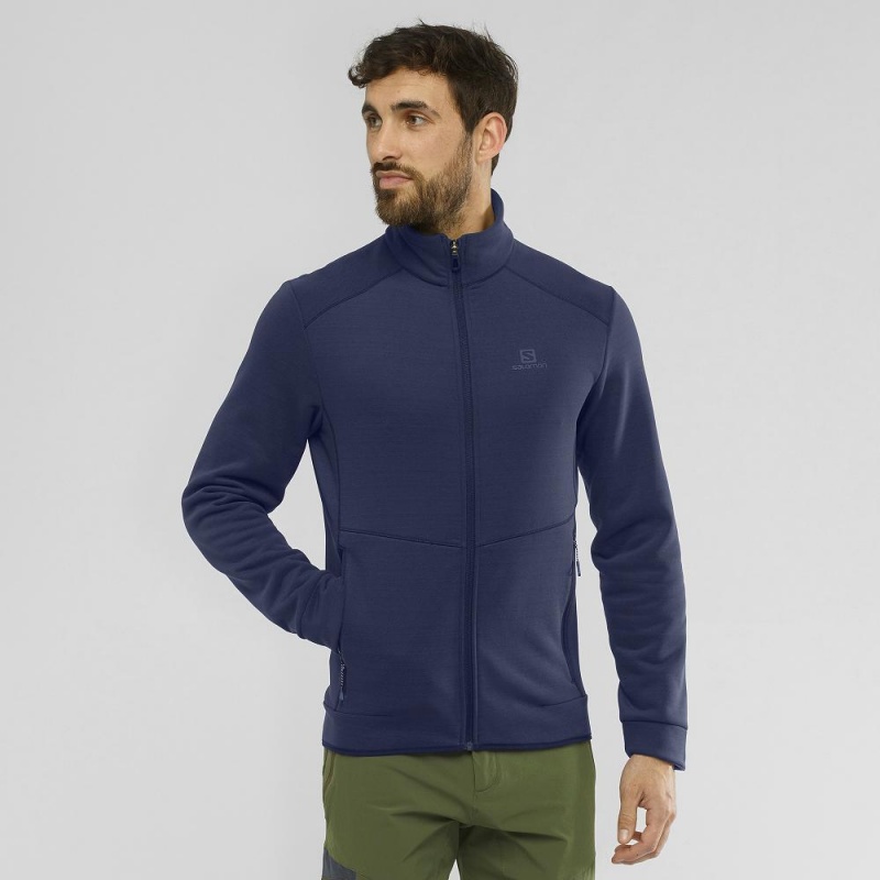 Salomon Essential Warm Skijacken Herren Navy | 60548-ZOYC