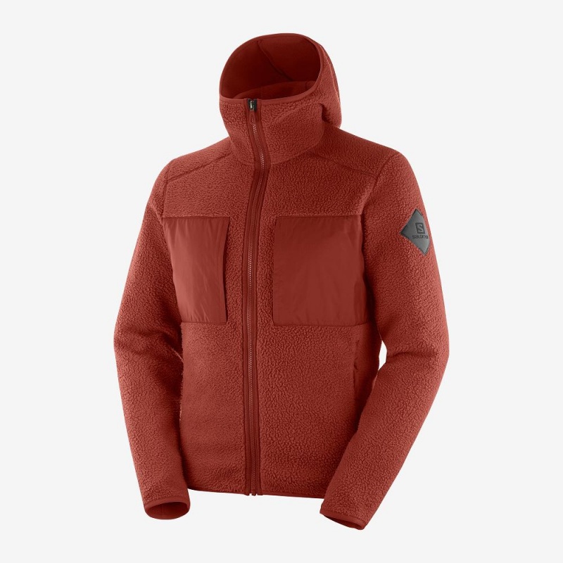 Salomon Essential Warm Teddy Skijacken Herren Rot | 69381-DJFE