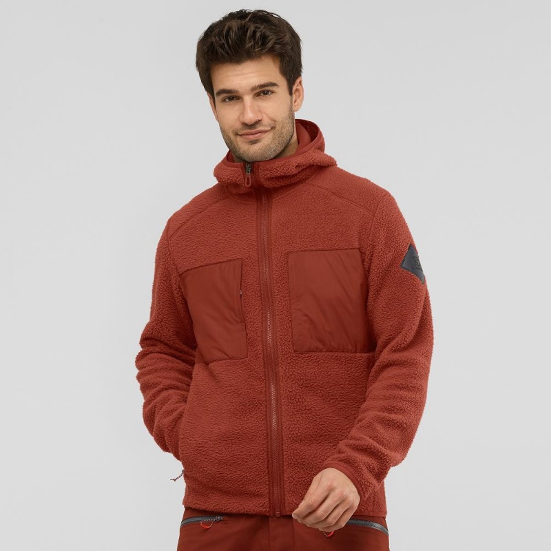 Salomon Essential Warm Teddy Skijacken Herren Rot | 69381-DJFE