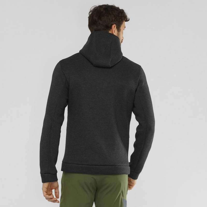 Salomon Essential Xwarm Hybrid Hoodie Herren Schwarz | 08397-AGSV