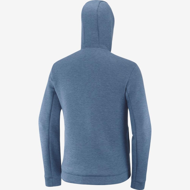 Salomon Essential Xwarm Hybrid Hoodie Herren Navy | 28309-SHTB