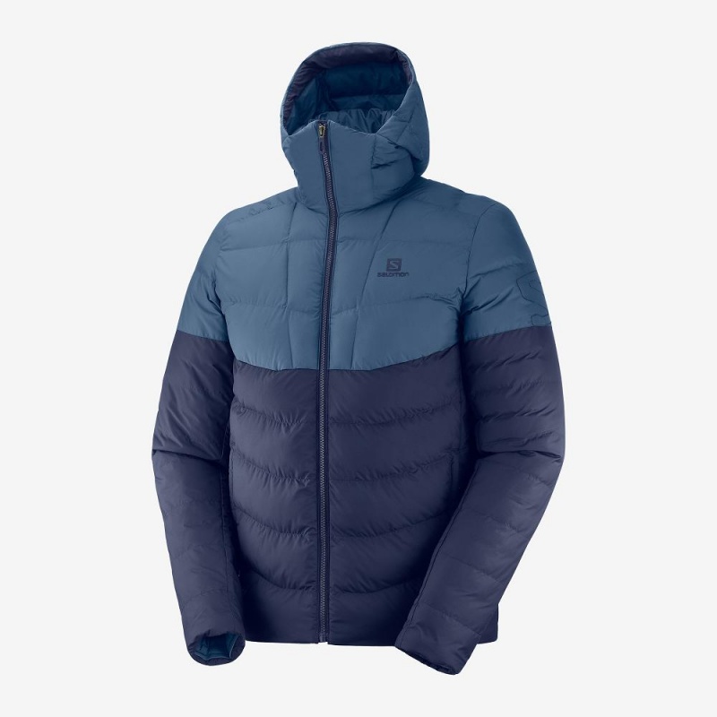 Salomon Essential Xwarm Insulated Hoodie Herren Navy | 68405-PSTZ