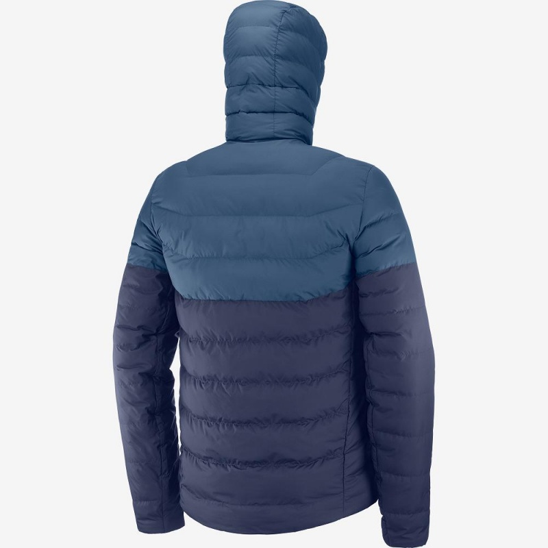 Salomon Essential Xwarm Insulated Hoodie Herren Navy | 68405-PSTZ