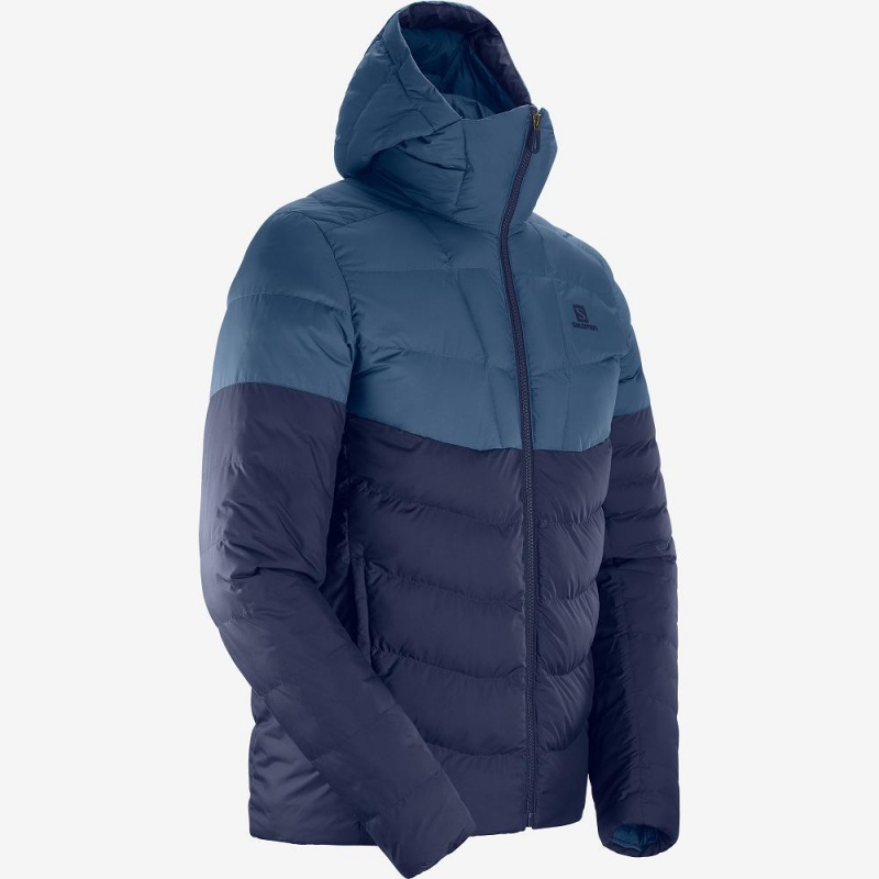 Salomon Essential Xwarm Insulated Hoodie Herren Navy | 68405-PSTZ