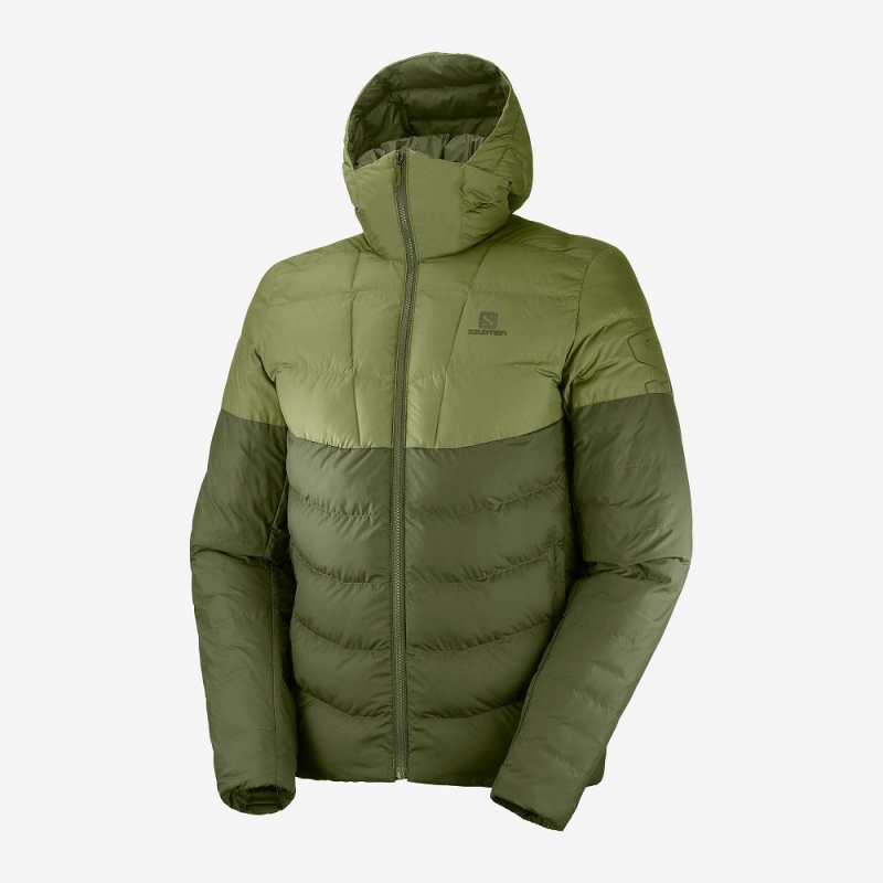 Salomon Essential Xwarm Insulated Hoodie Herren Grün | 47186-GBAN