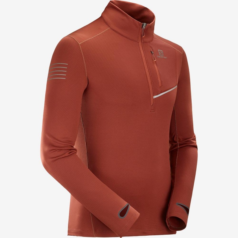 Salomon Fast Wing Mid M Laufjacke Herren Rot | 86704-PTUO