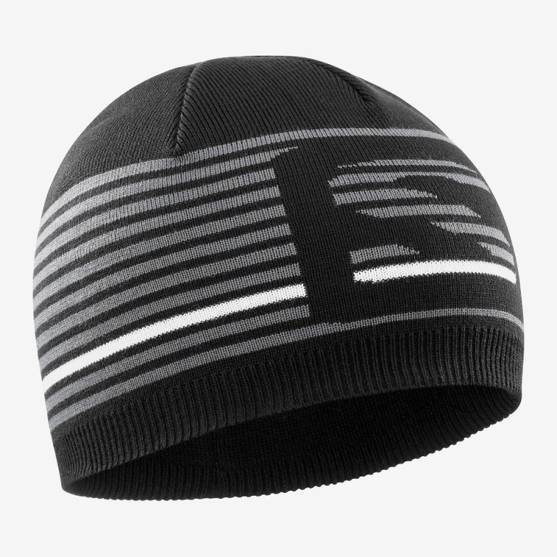 Salomon Flatspin Kurzes Beanie Hüte Herren Schwarz | 90546-GDCV