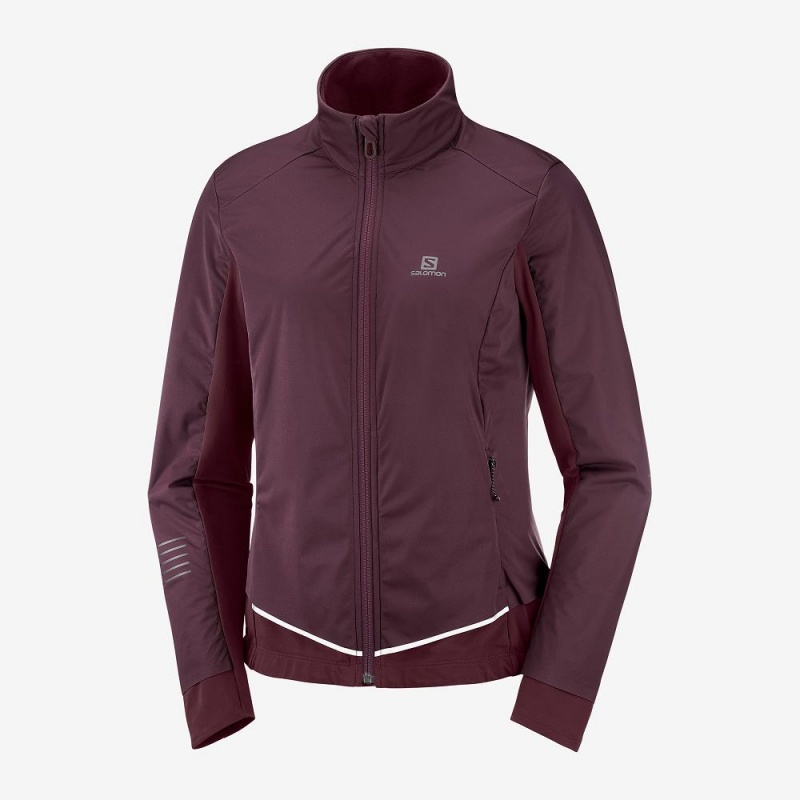 Salomon Lightning Lightshell Jkt W Jacke Damen Lila | 34629-ARHJ