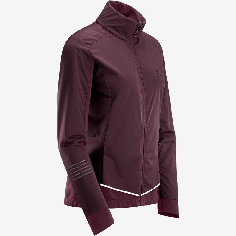 Salomon Lightning Lightshell Jkt W Jacke Damen Lila | 34629-ARHJ