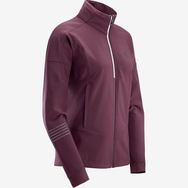 Salomon Lightning Warm Sshell Jkt W Jacke Damen Lila | 60358-JPKD