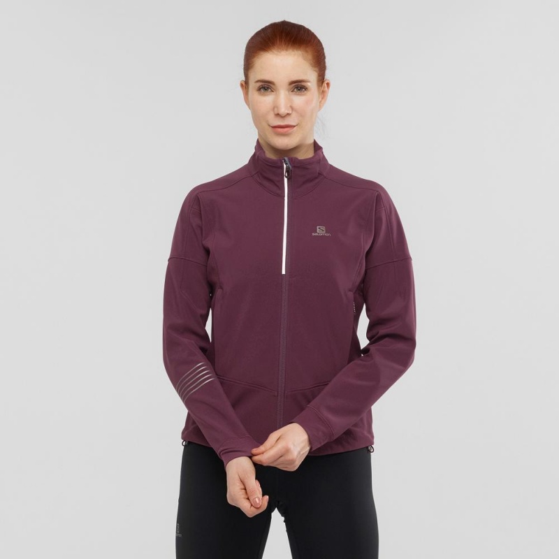 Salomon Lightning Warm Sshell Jkt W Jacke Damen Lila | 60358-JPKD