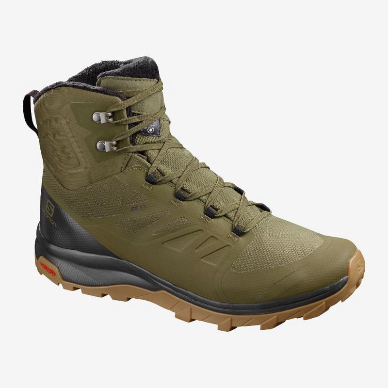 Salomon Outblast Thinsulate Climasalomon Wasserdichte Winterstiefel Herren Grün | 20869-QEXJ