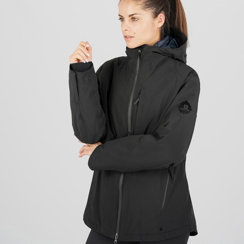 Salomon Outlaw 3In1 Jacket W Skijacken Damen Schwarz | 82670-FDNK