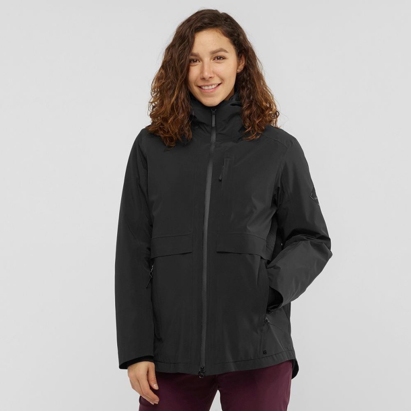 Salomon Outlaw 3In1 Jacket W Skijacken Damen Schwarz | 82670-FDNK