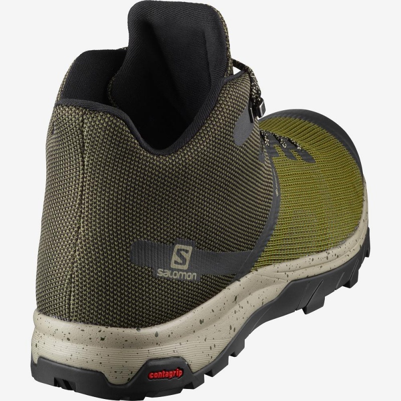 Salomon Outline Prism Mid Gore-Tex Wanderstiefel Herren Grün | 27903-IKVR