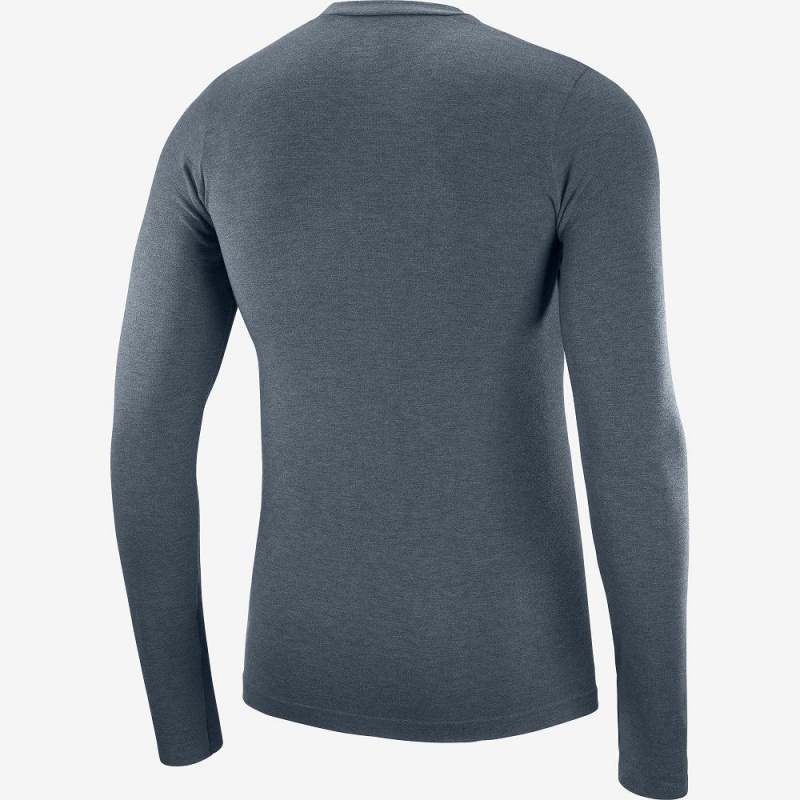 Salomon Outline Seamless Crew M Oberteile Herren Gray | 81507-XGJK