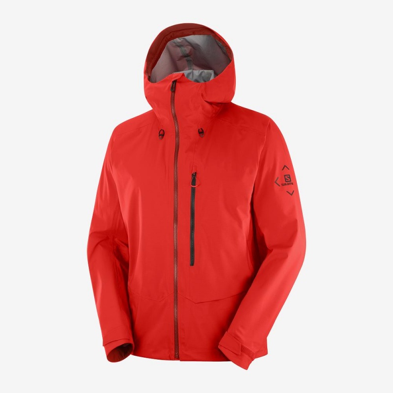 Salomon Outpeak 3L Light Shell Jacket M Skijacken Herren Rot | 71925-RBCV