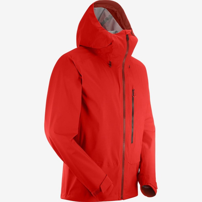 Salomon Outpeak 3L Light Shell Jacket M Skijacken Herren Rot | 71925-RBCV