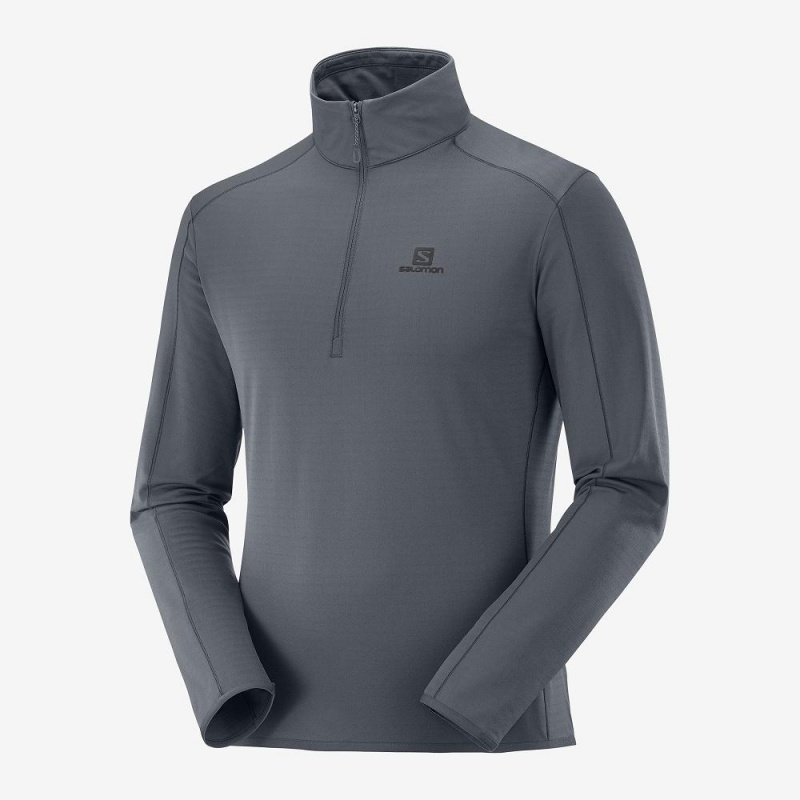 Salomon Outrack Half Zip Mid M Skijacken Herren Gray | 18759-XWDQ