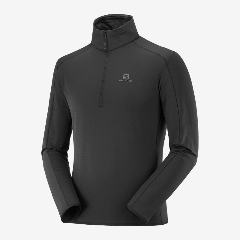 Salomon Outrack Half Zip Mid M Skijacken Herren Schwarz | 89670-DGSH