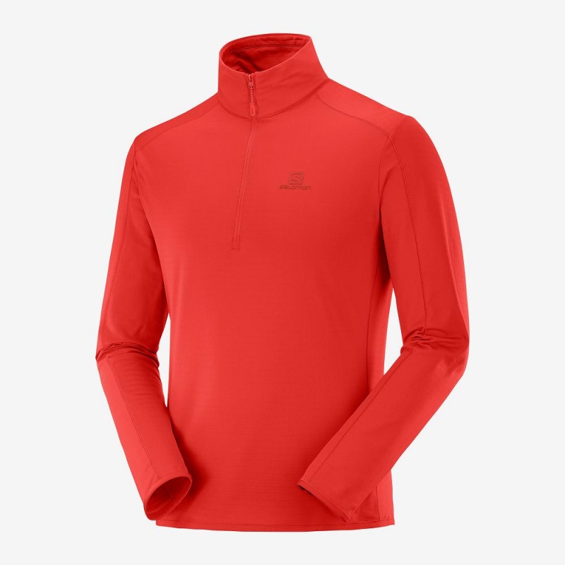 Salomon Outrack Half Zip Mid M Skijacken Herren Rot | 60527-WUDG