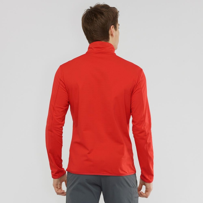 Salomon Outrack Half Zip Mid M Skijacken Herren Rot | 60527-WUDG