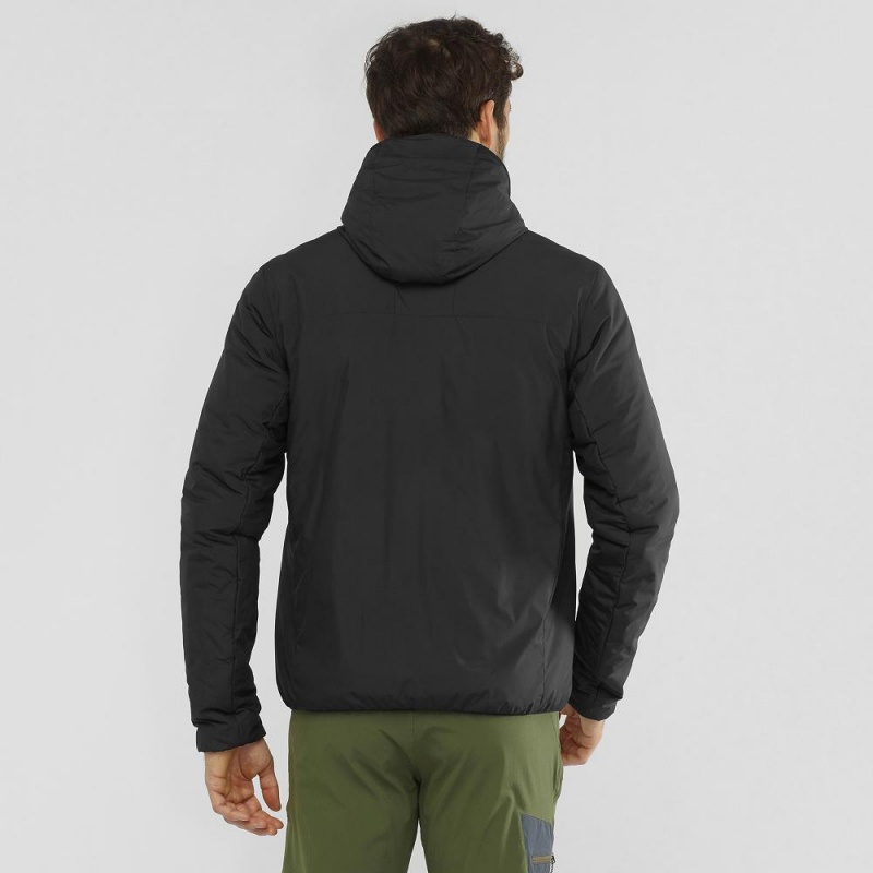 Salomon Outrack Insulated Hoodie Herren Schwarz | 29035-PYCQ