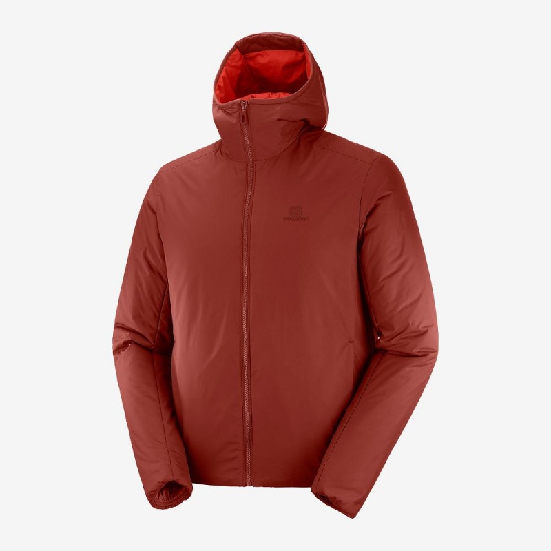 Salomon Outrack Insulated Hoodie Herren Rot | 01298-LRQA