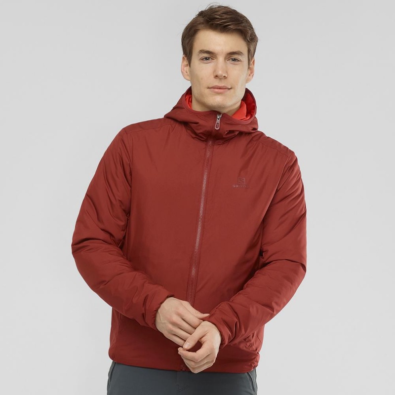 Salomon Outrack Insulated Hoodie Herren Rot | 01298-LRQA