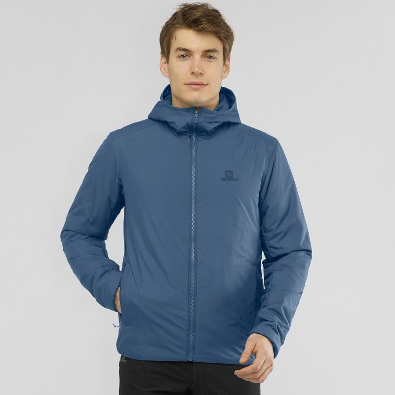 Salomon Outrack Insulated Hoodie Herren Navy | 60418-TFKC