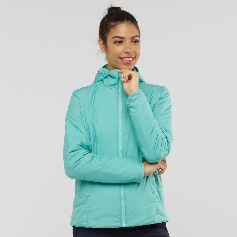 Salomon Outrack Insulated Jacke Damen Grün | 23019-QLCF