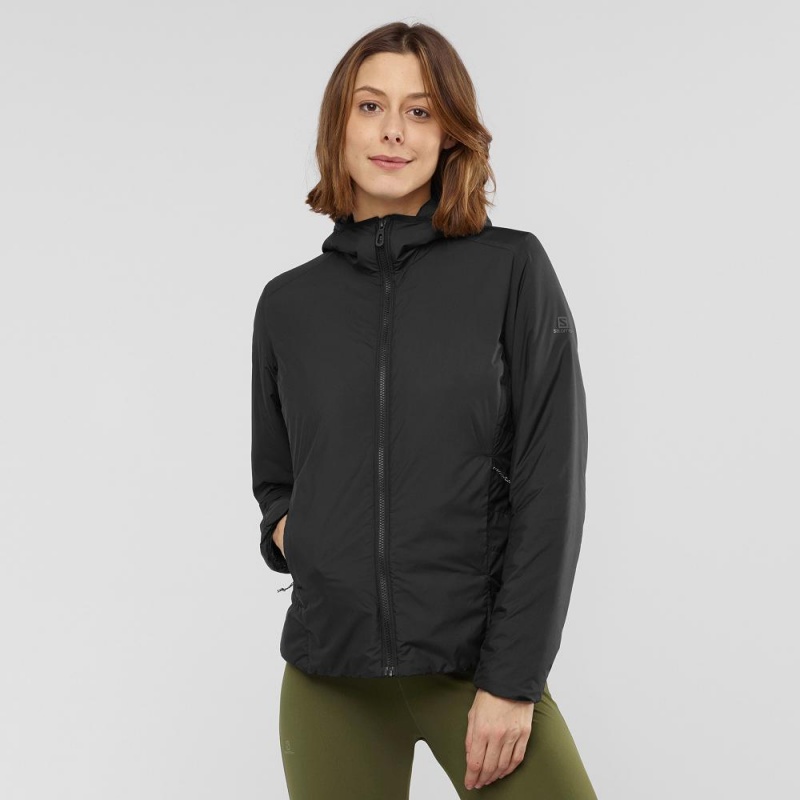 Salomon Outrack Insulated Jacke Damen Schwarz | 92063-WPGN