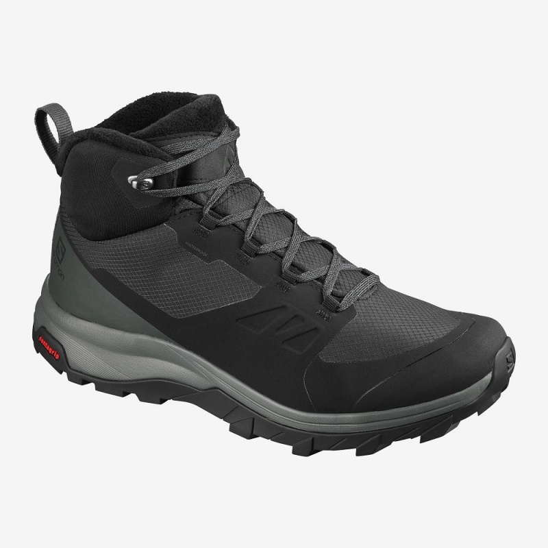 Salomon Outsnap Climasalomon Wasserdichte Winterstiefel Herren Schwarz | 52470-UXEZ