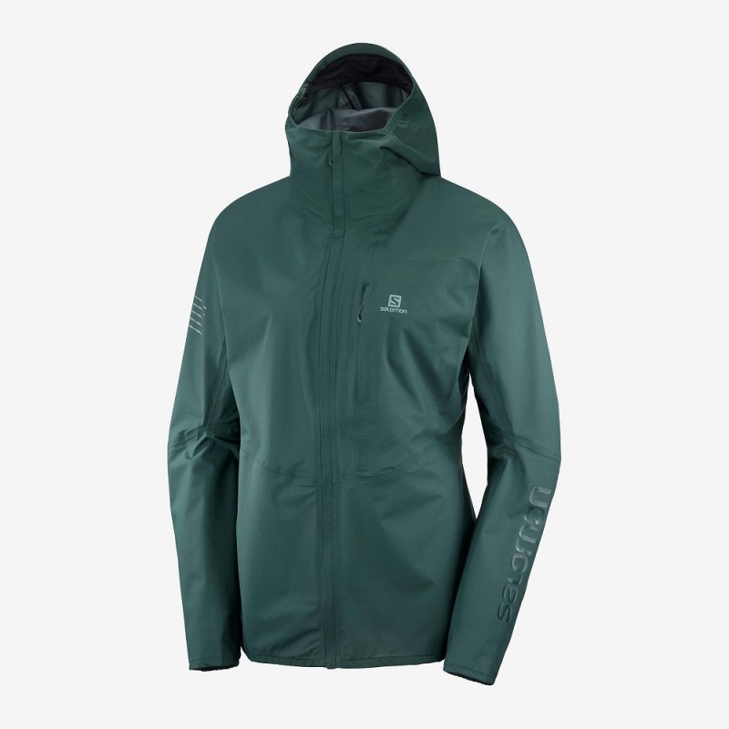 Salomon Outspeed 360 3L Jkt W Jacke Damen Grün | 45097-AYVE