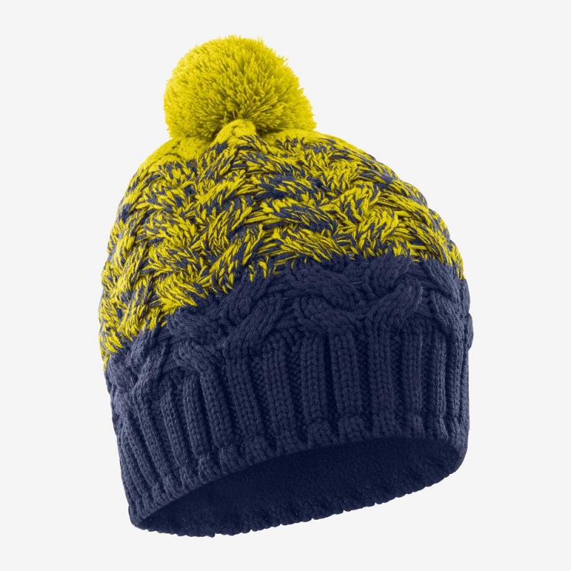 Salomon Poly Beanie Hüte Herren Navy | 19705-MCIX