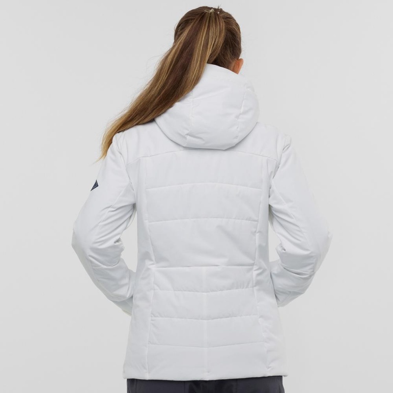 Salomon Prevail Jacket W Skijacken Damen Weiß | 86129-UIZW