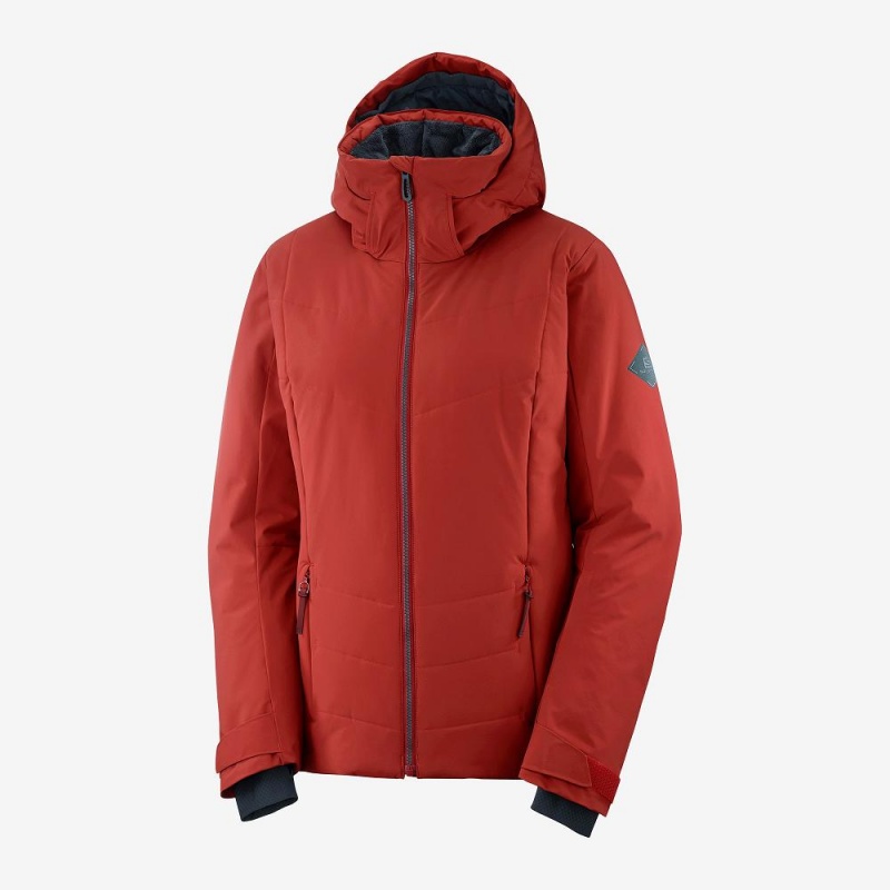 Salomon Prevail Jacket W Skijacken Damen Rot | 64072-DBOQ