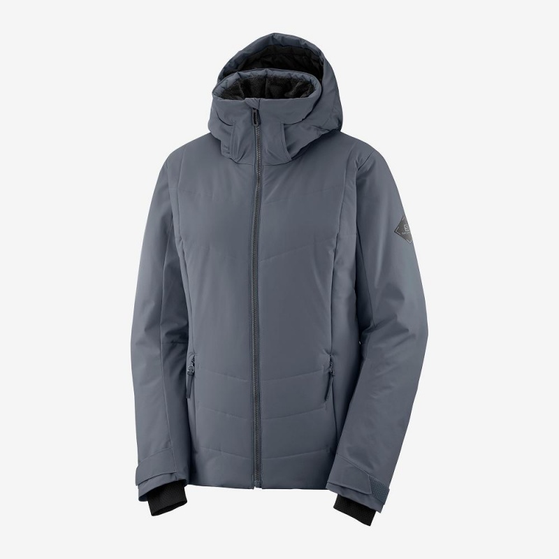 Salomon Prevail Jacket W Skijacken Damen Gray | 84563-MDLZ