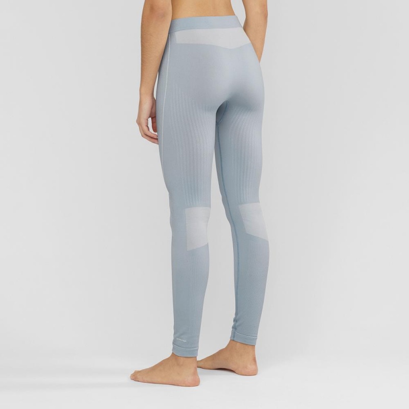 Salomon Primo Warm Tight Seamless W Strumpfhose Damen Blau | 87201-YETF