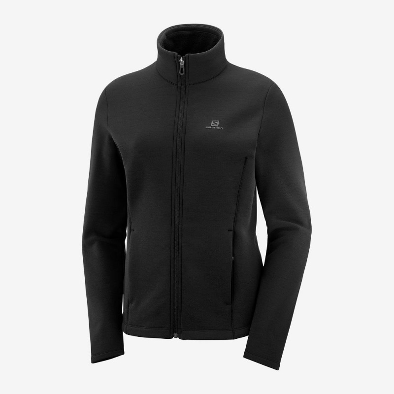 Salomon Radiant Full Zip Mittelschicht W Skijacken Damen Schwarz | 76890-SIEK