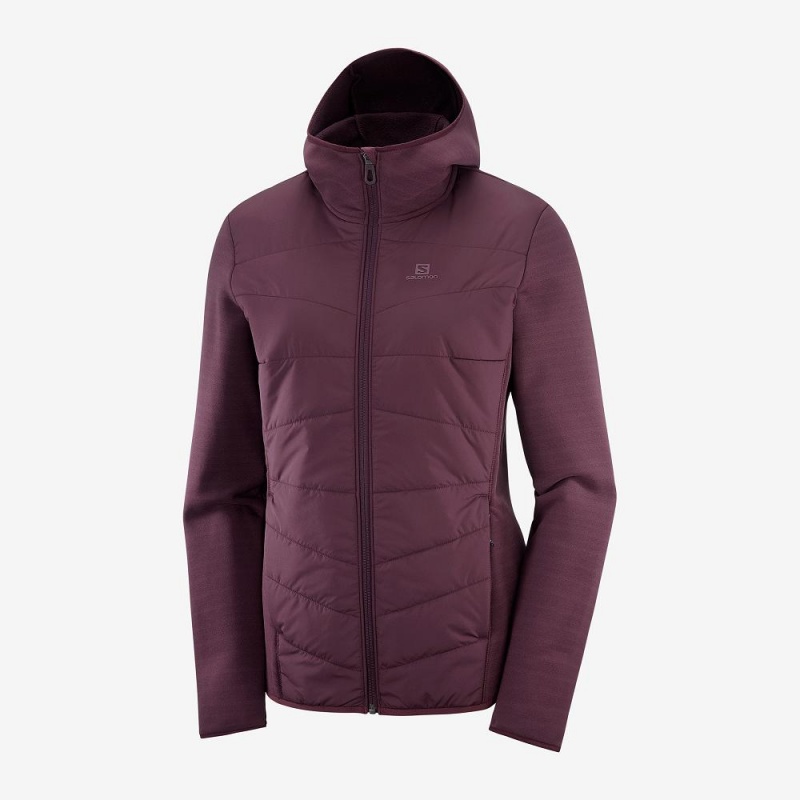 Salomon Radiant Hybrid Hoodie W Skijacken Damen Lila | 23150-HJUZ