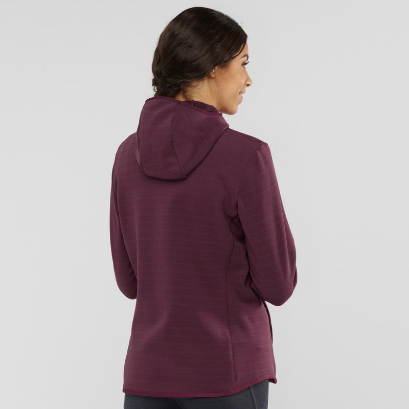 Salomon Radiant Hybrid Hoodie W Skijacken Damen Lila | 23150-HJUZ