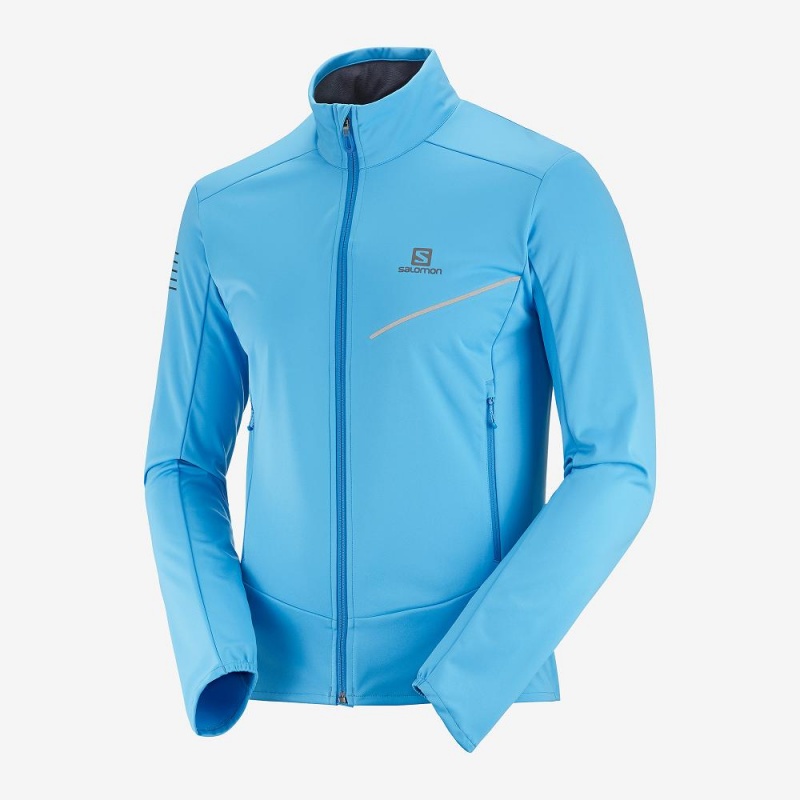 Salomon Rs Softshell Jkt M Jacke Herren Blau | 50384-NZIM