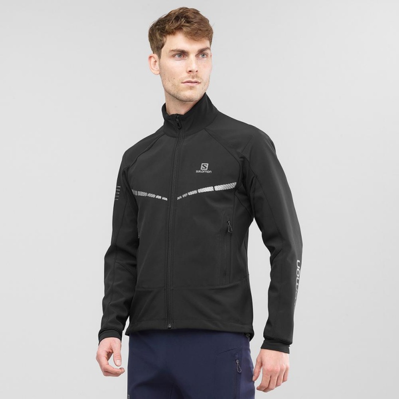 Salomon Rs Warm Softshell Jkt M Jacke Herren Schwarz | 27986-CXIN