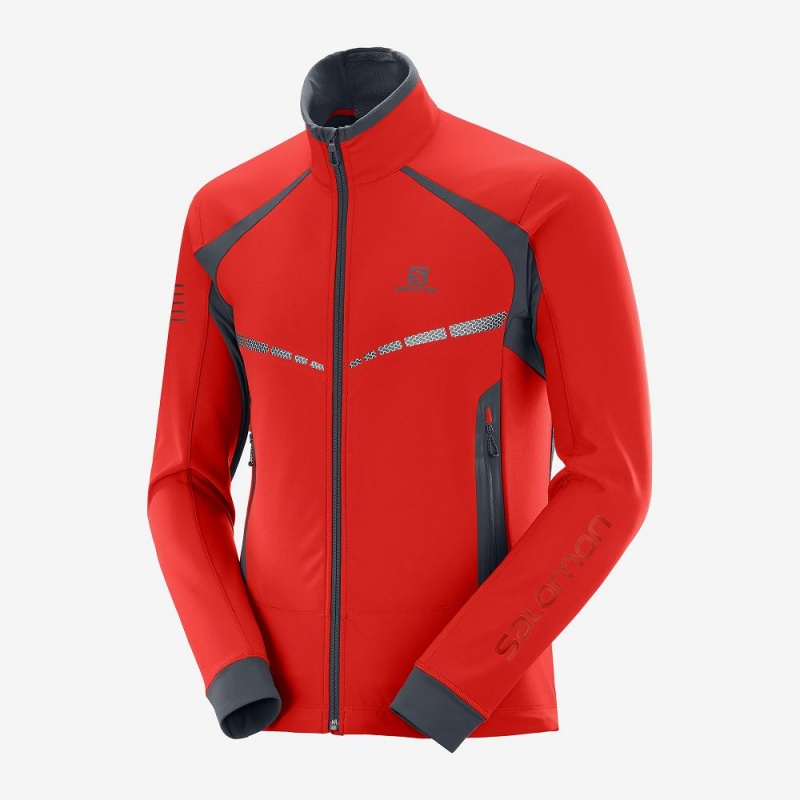 Salomon Rs Warm Softshell Jkt M Jacke Herren Rot | 39817-ICAT