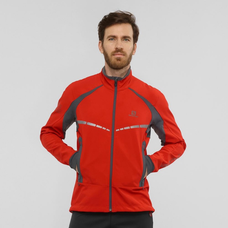 Salomon Rs Warm Softshell Jkt M Jacke Herren Rot | 39817-ICAT