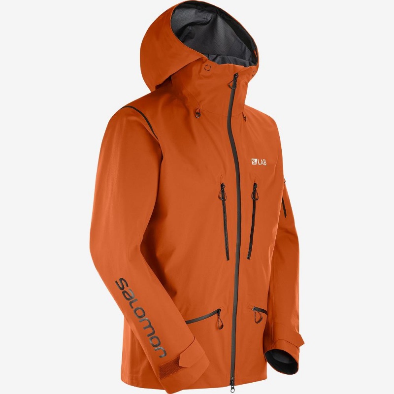 Salomon S Lab GtxU00Ae Pro 3L Shell Jacket M Jacke Herren Braun | 92875-OVSF