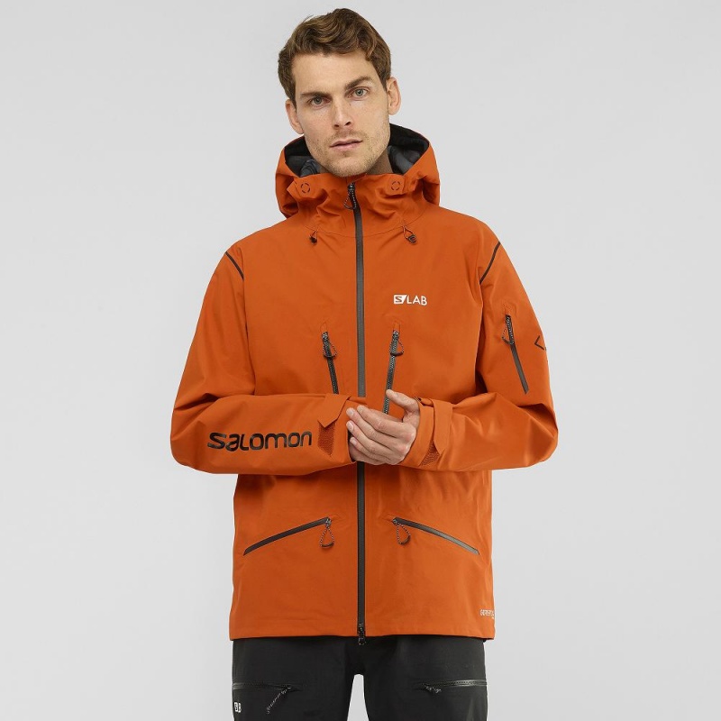 Salomon S Lab GtxU00Ae Pro 3L Shell Jacket M Jacke Herren Braun | 92875-OVSF